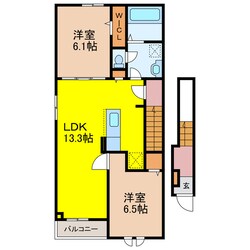 フローリア　Aの物件間取画像